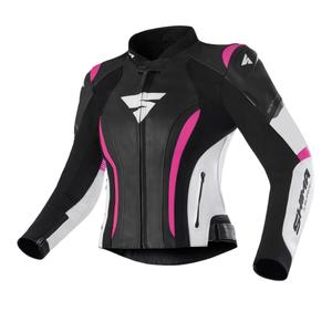 Giacca da moto Shima Miura 2.0 nera, bianca e rosa da donna
