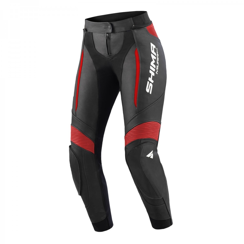 Pantaloni da moto da donna Shima Miura 2.0 nero/rosso
