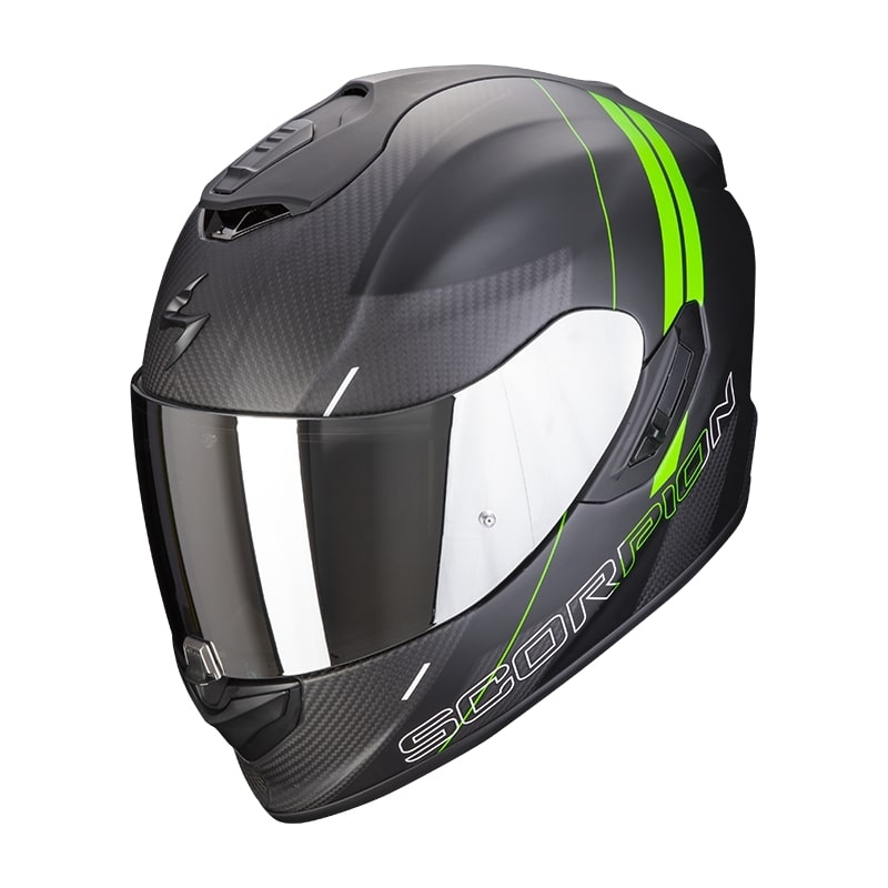 Casco moto integrale Scorpion EXO-1400 Carbon Air Drik nero-verde opaco