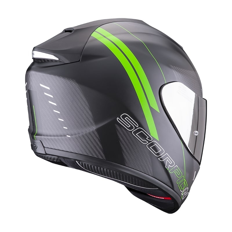Casco moto integrale Scorpion EXO-1400 Carbon Air Drik nero-verde opaco