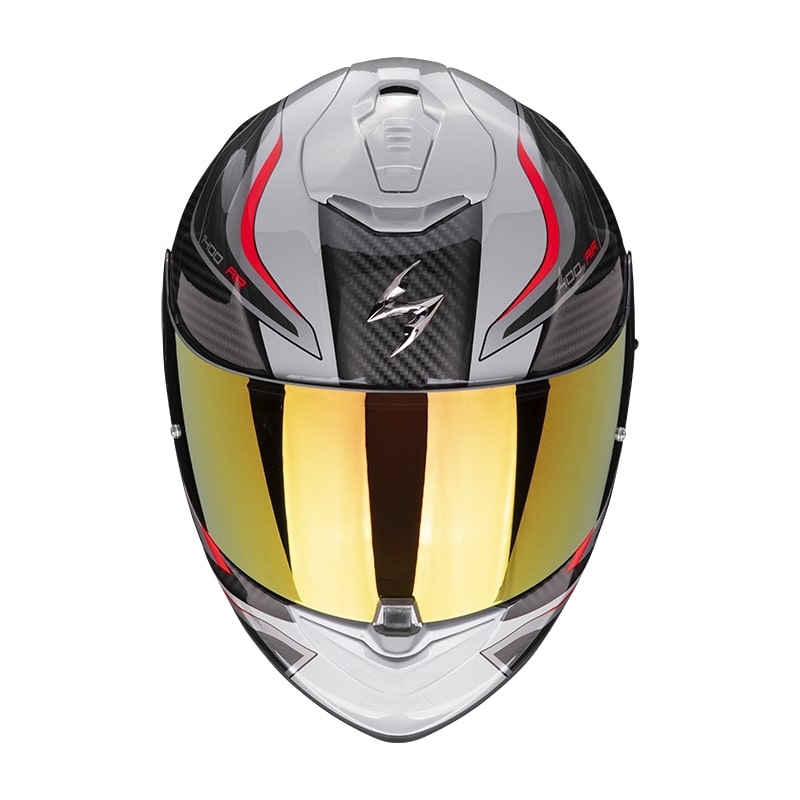 Casco moto integrale Scorpion EXO-1400 Air Attune grigio-nero-rosso Saldi