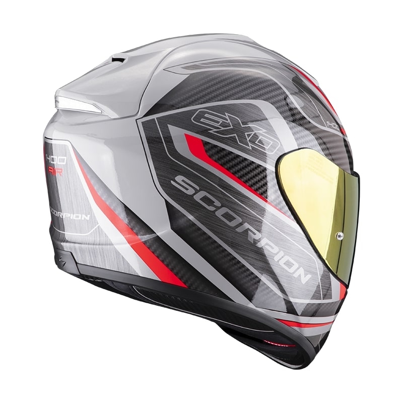 Casco moto integrale Scorpion EXO-1400 Air Attune grigio-nero-rosso Saldi