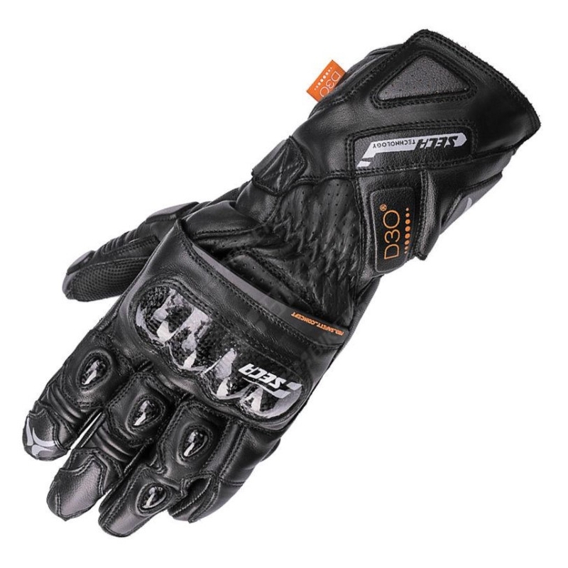 Guanti da moto SECA Trackday nero Saldi