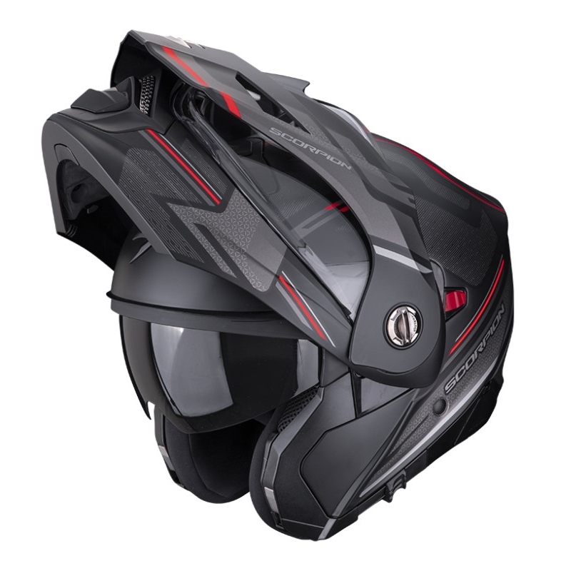 Casco moto SCORPION ADX-2 CARRERA nero opaco-rosso