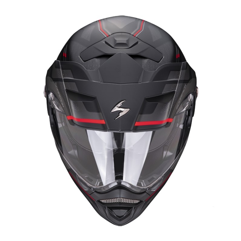 Casco moto SCORPION ADX-2 CARRERA nero opaco-rosso