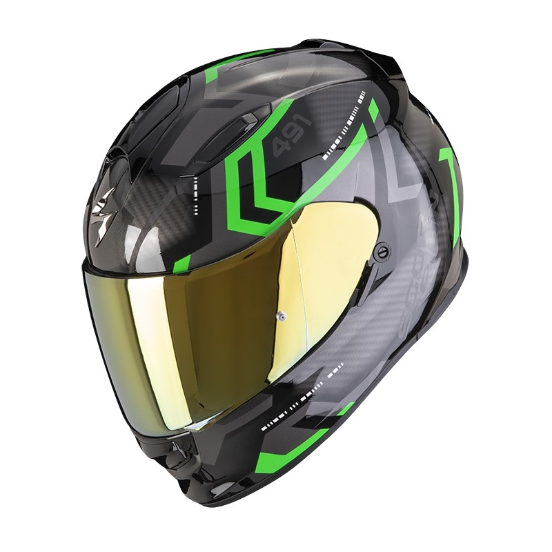 Integrální přilba na motorku SCORPION EXO-491 SPIN černo-zelená výprodej