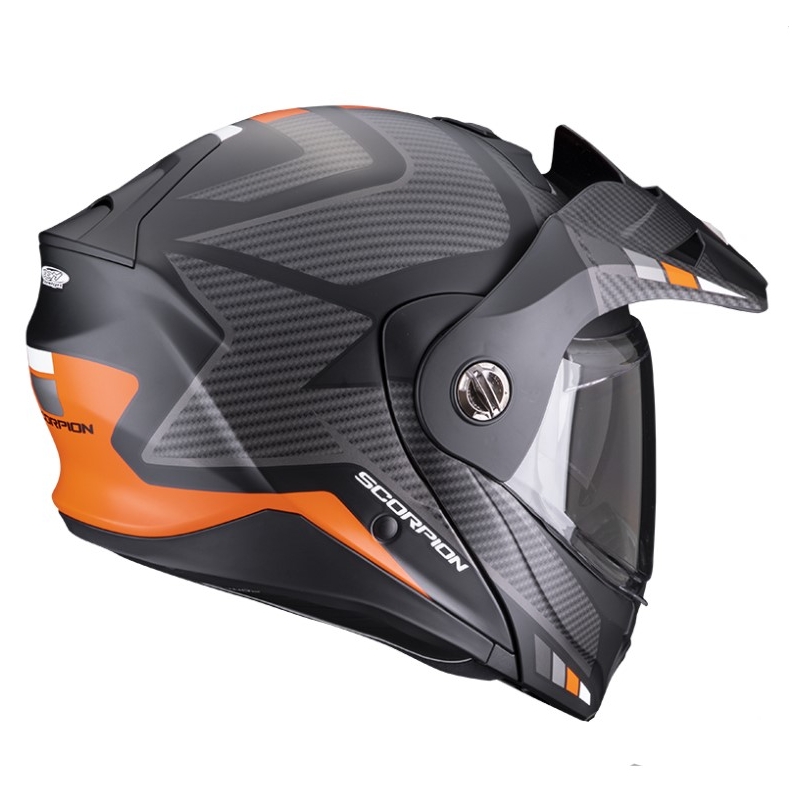 Casco moto SCORPION ADX-2 CAMINO nero-argento-arancio Saldi