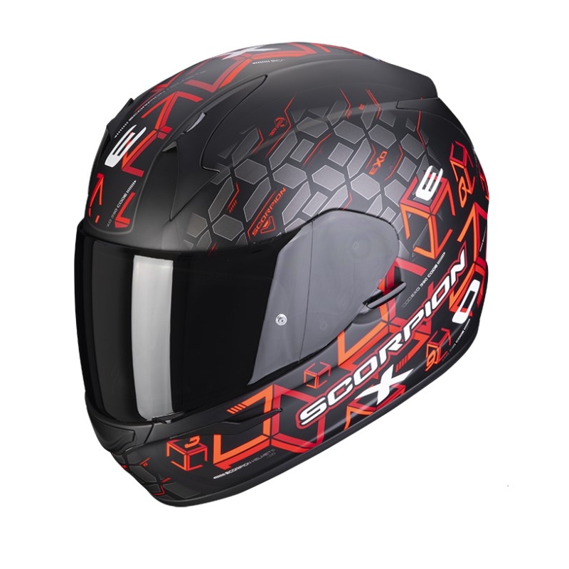 Integrální přilba Scorpion EXO-390 Cube černo-červená