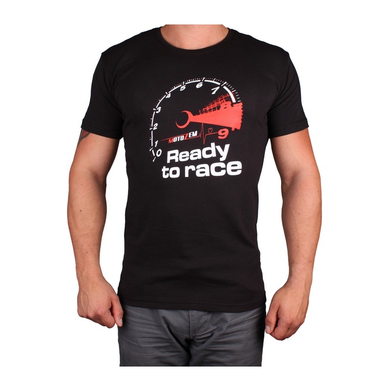 T-shirt s motivem MotoZem Ready to race nero Saldi