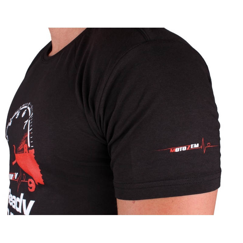 T-shirt s motivem MotoZem Ready to race nero Saldi
