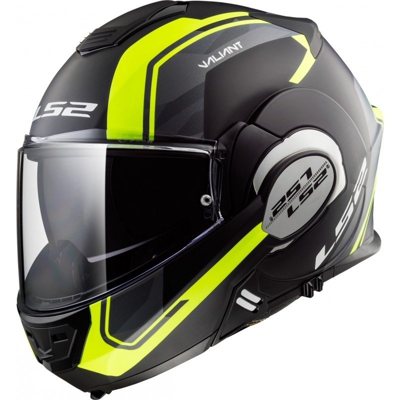 Překlápěcí přilba LS2 FF399 Valiant Line černo-fluo žlutá - II. jakost