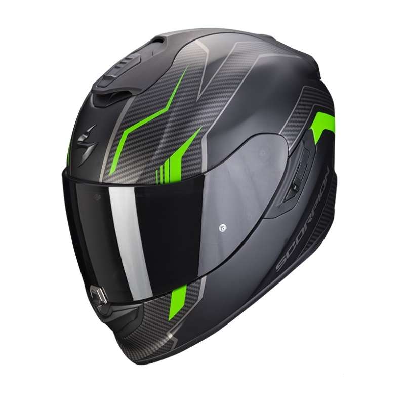 Integrální přilba na motorku Scorpion EXO-1400 Air Fortuna černo-zelená matná výprodej