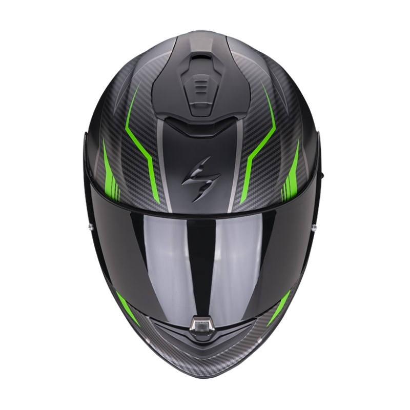 Integrální přilba na motorku Scorpion EXO-1400 Air Fortuna černo-zelená matná výprodej