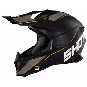 Casco da motocross Shot Lite Prism nero-oro Saldi