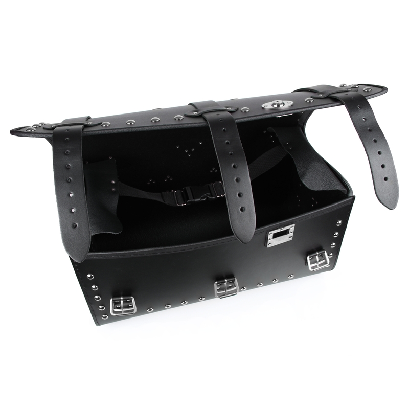 Chopper RSA-8B valigia in pelle per moto con serratura