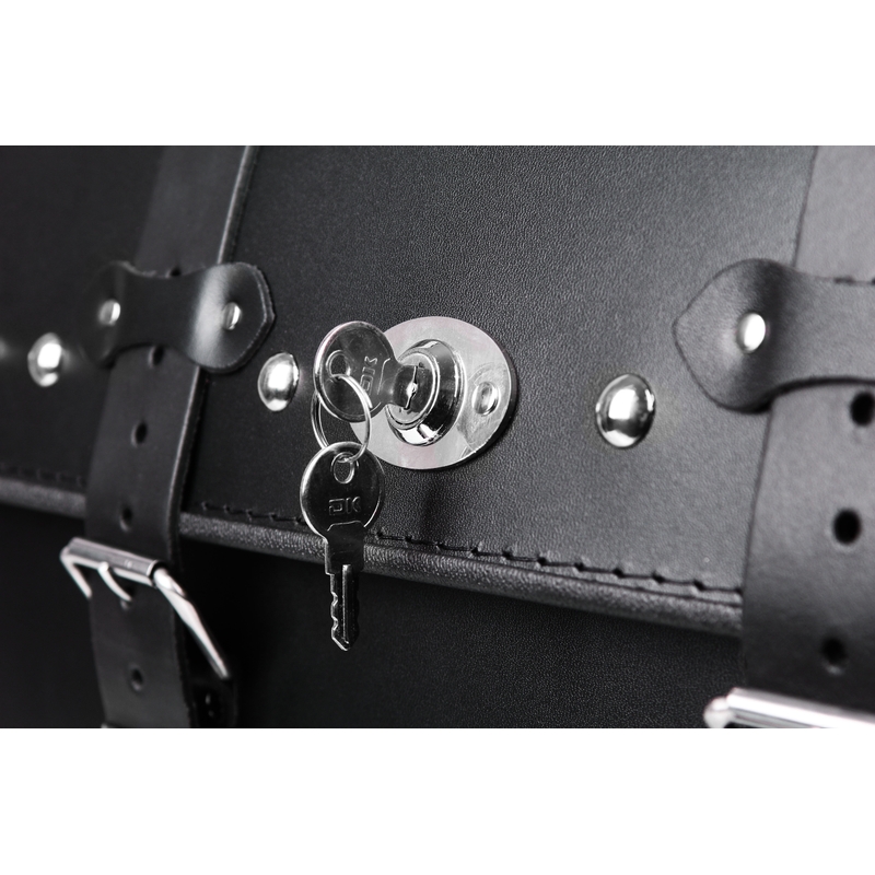 Chopper RSA-8B valigia in pelle per moto con serratura