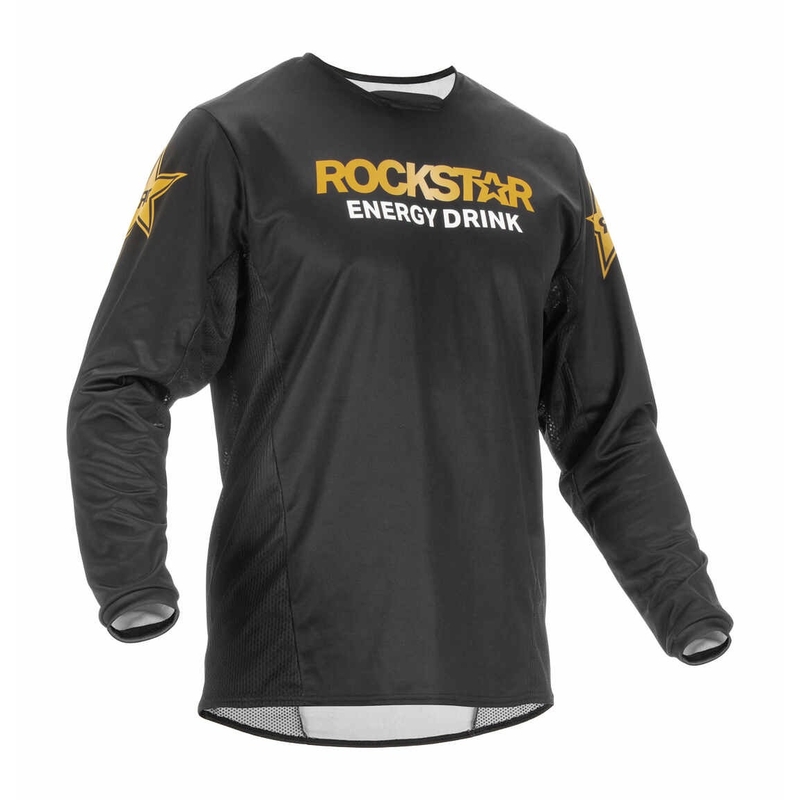 Maglia da motocross FLY Racing Kinetic Rockstar 2022 nero