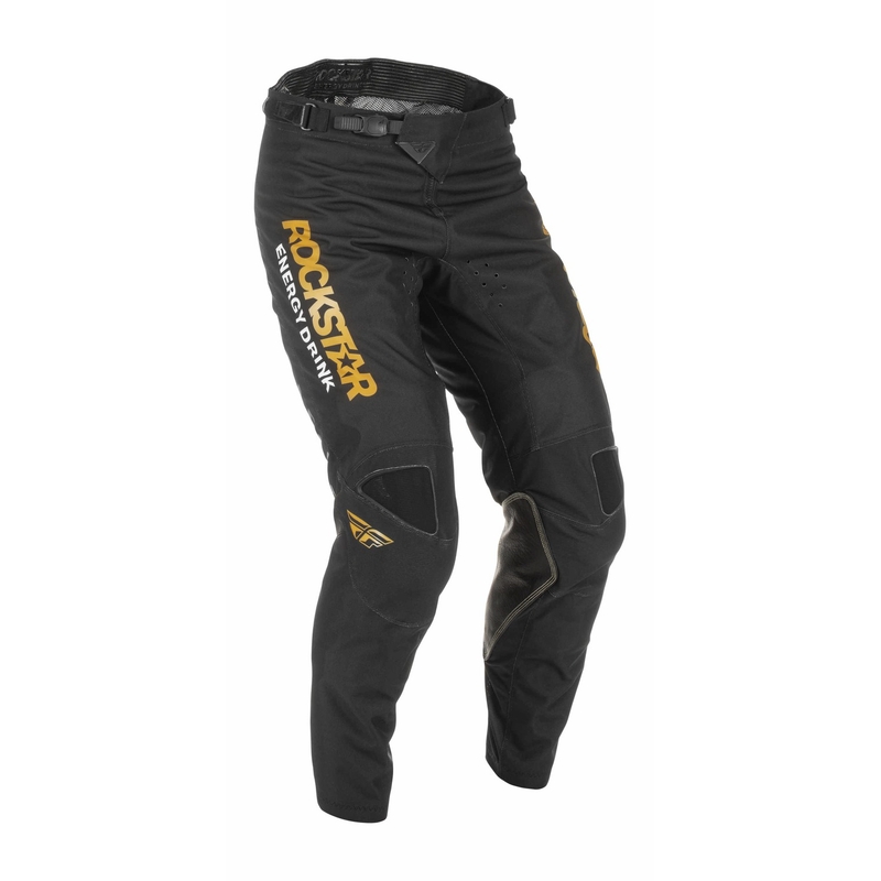 Pantaloni da motocross FLY Racing Kinetic Rockstar 2022 oro-nero Saldi
