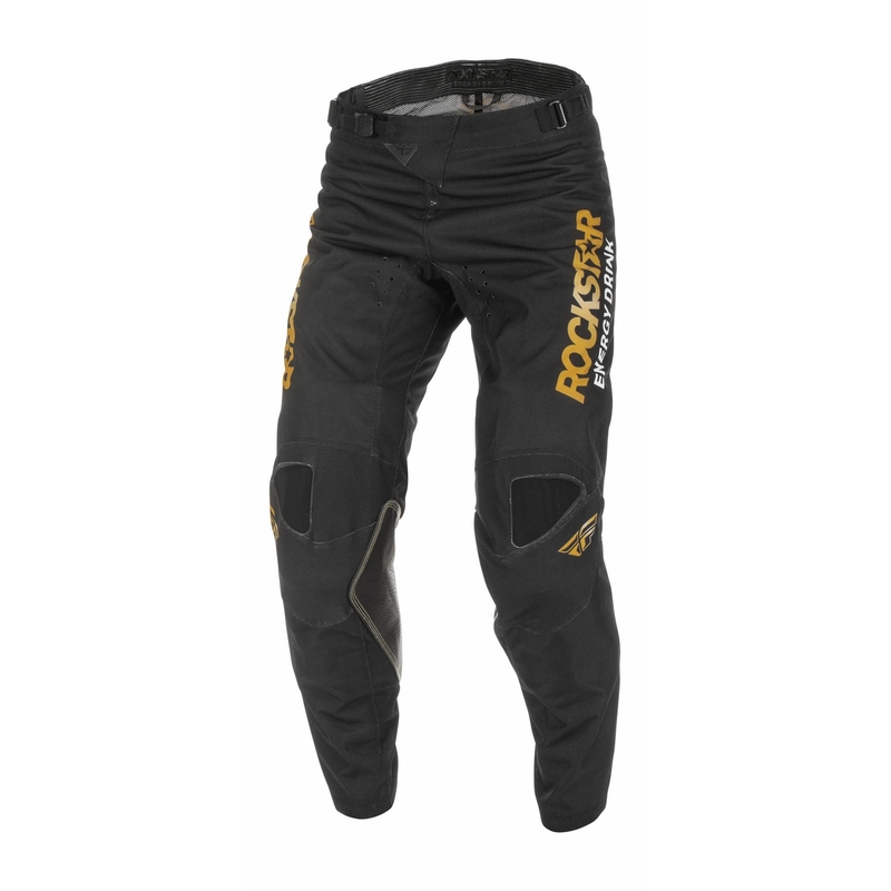 Pantaloni da motocross FLY Racing Kinetic Rockstar 2022 oro-nero Saldi