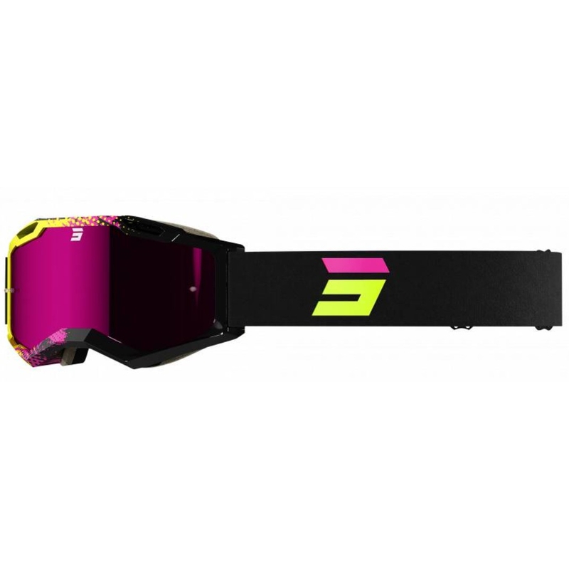 Occhiali da motocross Shot Iris 2.0 Fusion nero-rosa-giallo fluo Saldi