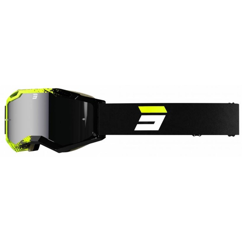 Occhiali da motocross Shot Iris 2.0 Fusion nero-giallo fluo