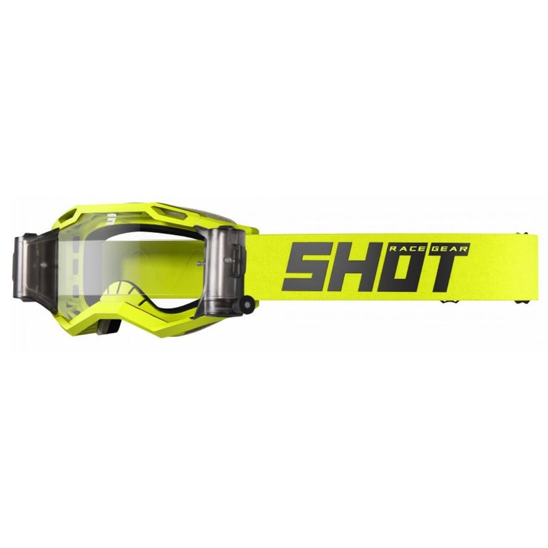 Occhiali da motocross Shot Iris 2.0 Solid Roll-Off giallo fluo
