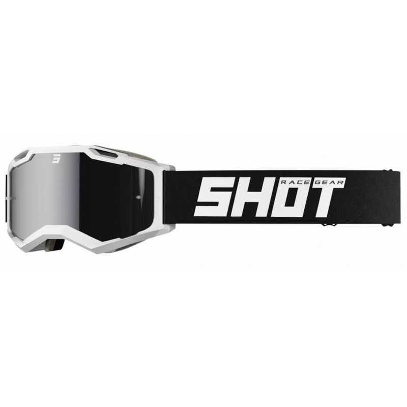 Occhiali da motocross Shot Iris 2.0 Bianco e nero solido
