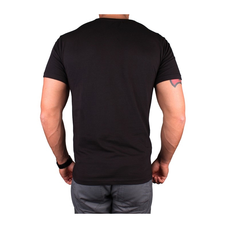 T-shirt s motivem MotoZem We live by motorbikes nero Saldi