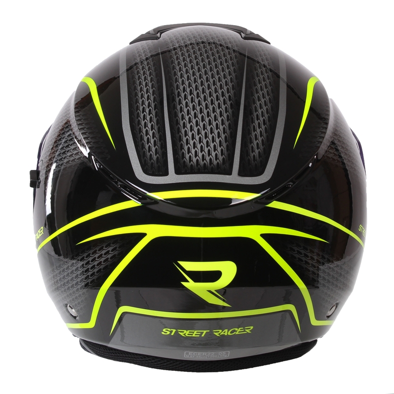 Casco moto aperto Street Racer Pilot nero e giallo