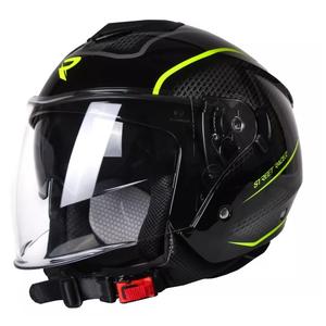 Casco moto aperto Street Racer Pilot nero e giallo