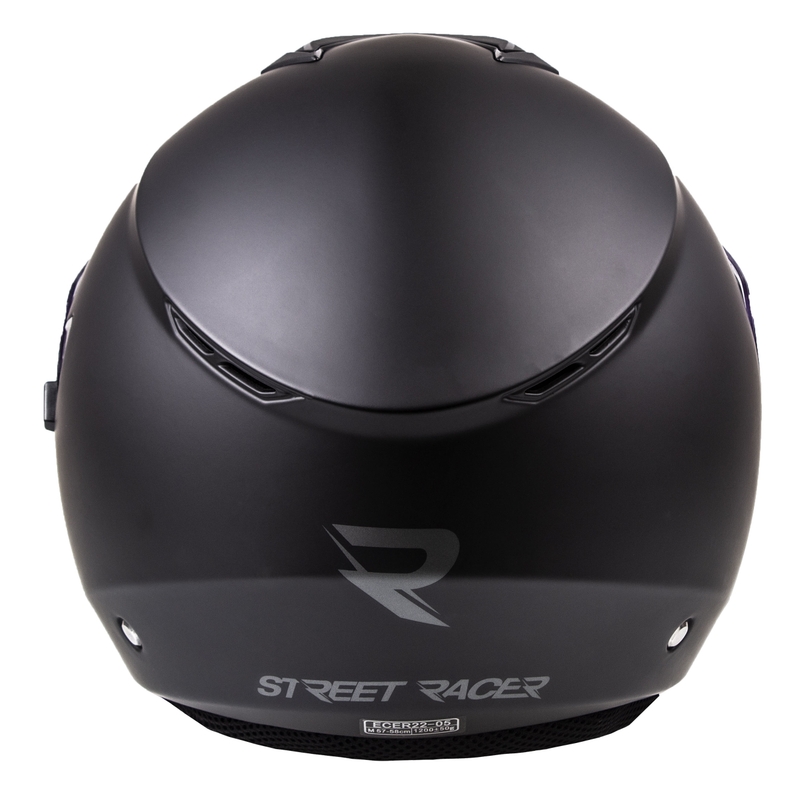 Casco moto aperto Street Racer Pilot Black Matte