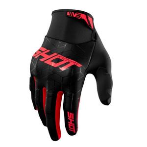 Guanti da motocross Shot Drift Spider nero-rosso Saldi