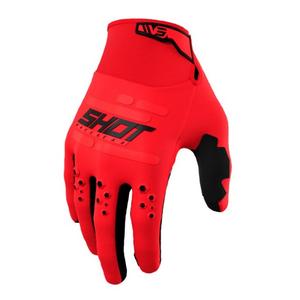 Guanti da motocross Shot Vision rosso