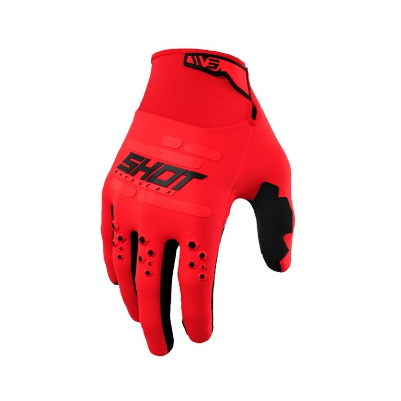 Guanti da motocross Shot Vision rosso