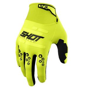 Guanti da motocross Shot Vision giallo fluo Saldi