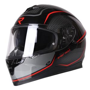 Casco moto integrale Street Racer Magna nero e rosso