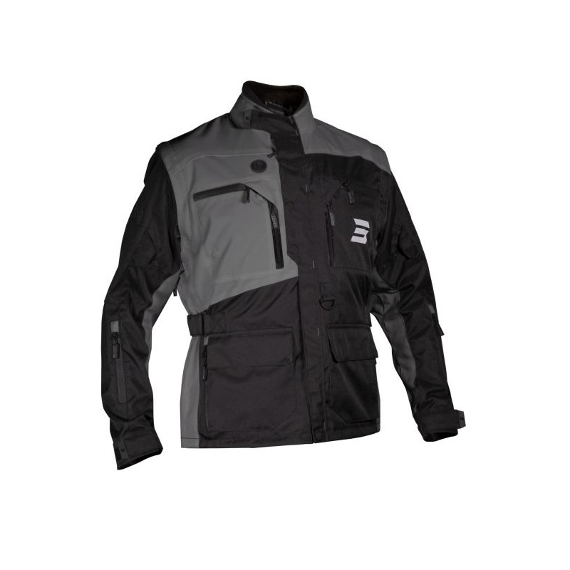 Giacca moto Shot Racetech nero-grigio