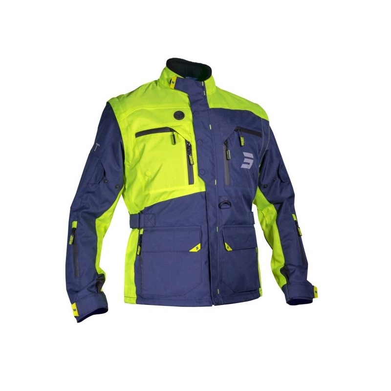 Giacca da moto Shot Racetech blu-giallo fluo