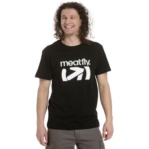 Maglietta Meatfly Podium in bianco e nero Saldi