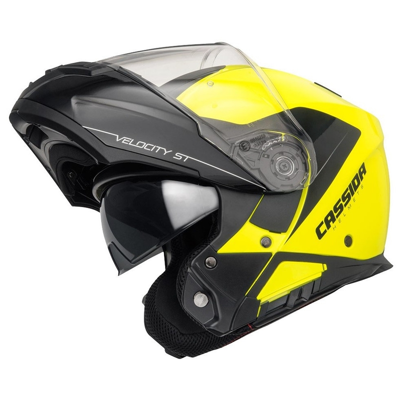 Casco Cassida Velocity ST 2.1 nero-giallo fluo ribaltabile