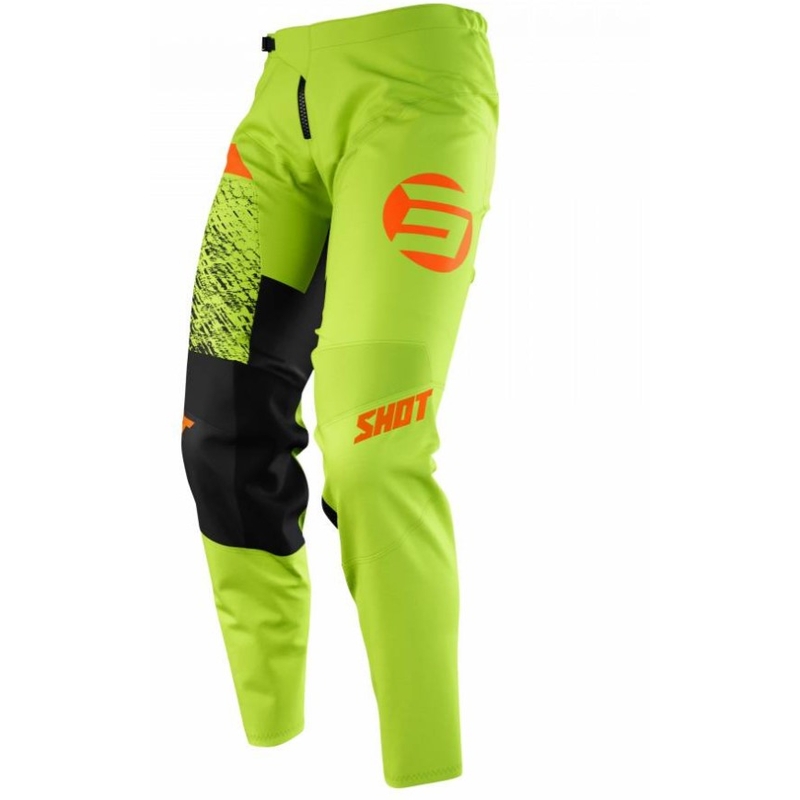Pantaloni da motocross per bambini Shot Devo Roll arancio-verde Saldi