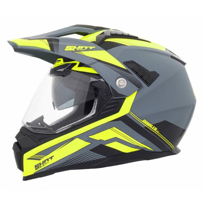 Enduro přilba na motorku Shot Ranger Evolution šedo-fluo žlutá výprodej