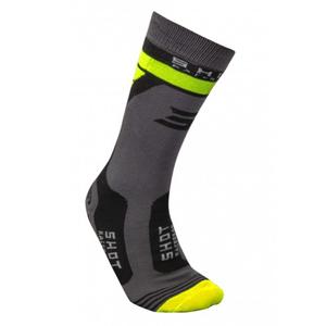 Calzini Shot Race 2.0 grigio-giallo fluo