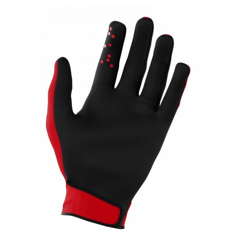 Guanti da motocross Shot Devo Skin nero-bianco-rosso