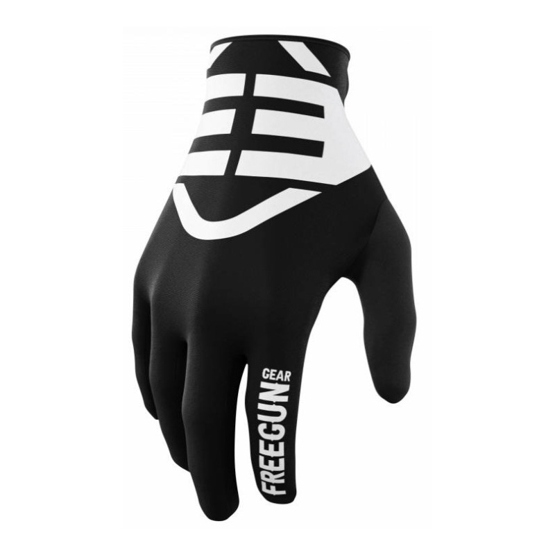 Guanti da motocross Shot Devo Skin bianco-nero
