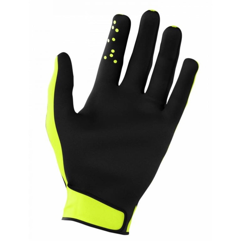 Guanti da motocross Shot Devo Skin nero-giallo fluo