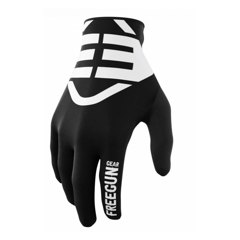 Guanti da motocross per bambini Shot Devo Skin bianco-nero