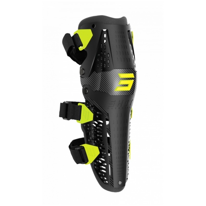 Ginocchiere Shot Airflow nero-giallo fluo