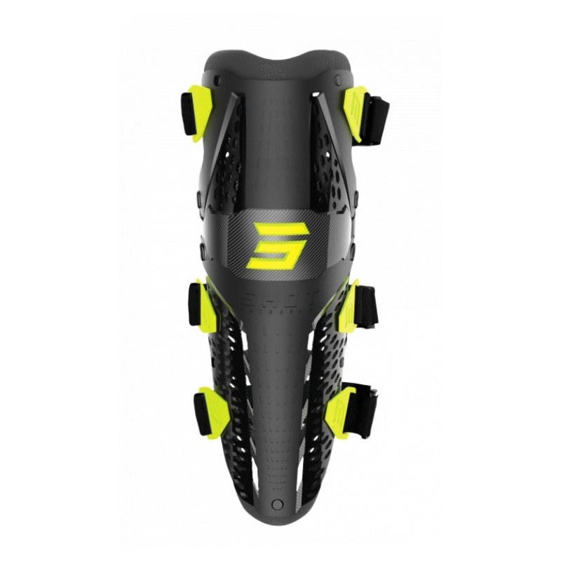 Ginocchiere Shot Airflow nero-giallo fluo
