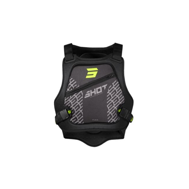 Gilet protettivo per bambini Shot Armor nero-giallo fluo Saldi